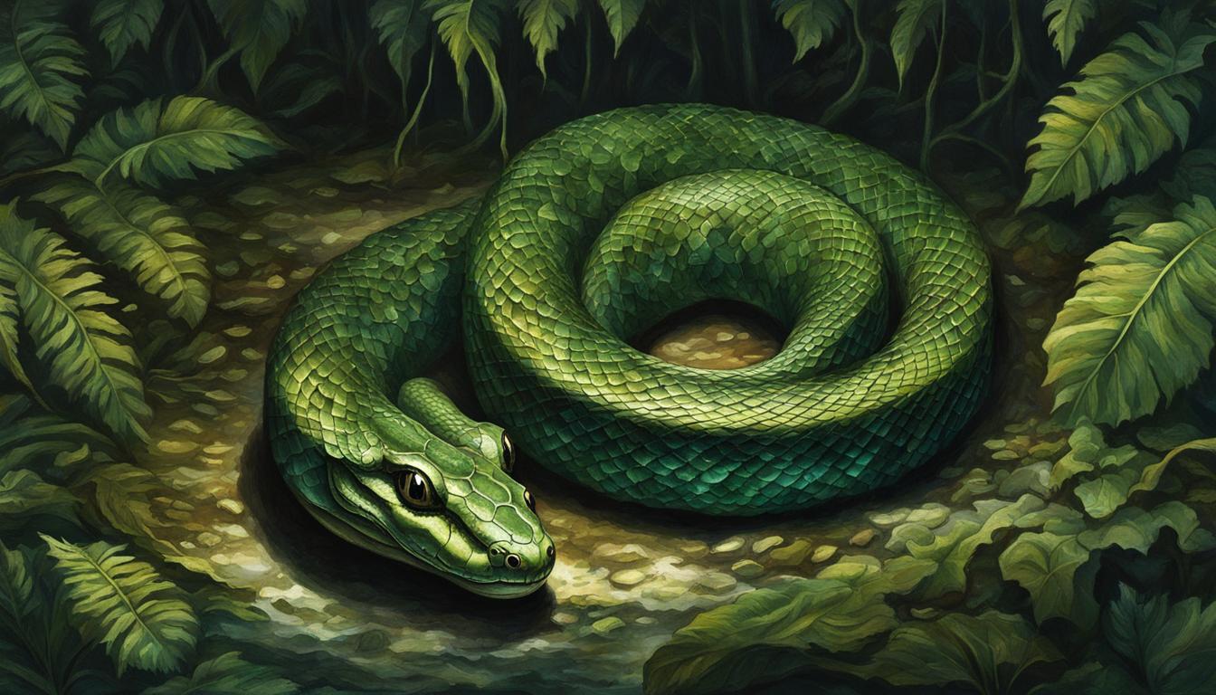 dream about green and brown snake