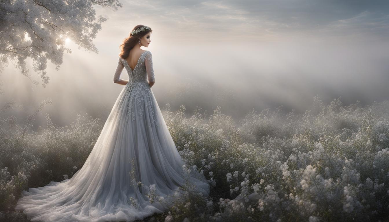 dream about silver wedding dress