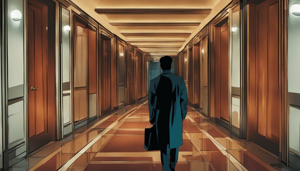dream about walking through hotel hallway