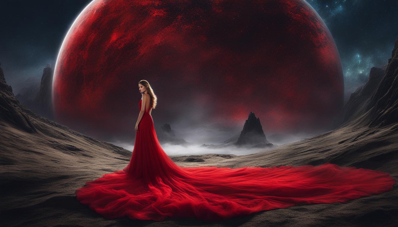 dream about wearing red gown