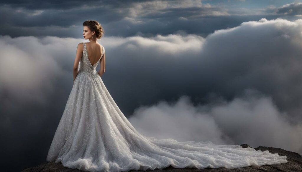 silver wedding dress dreams