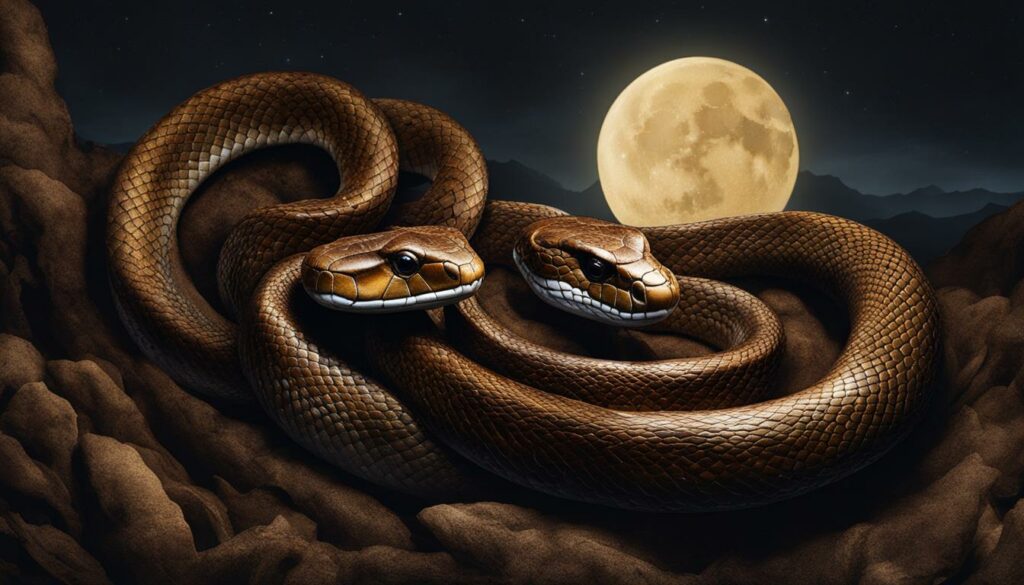 snake slithering away in dream