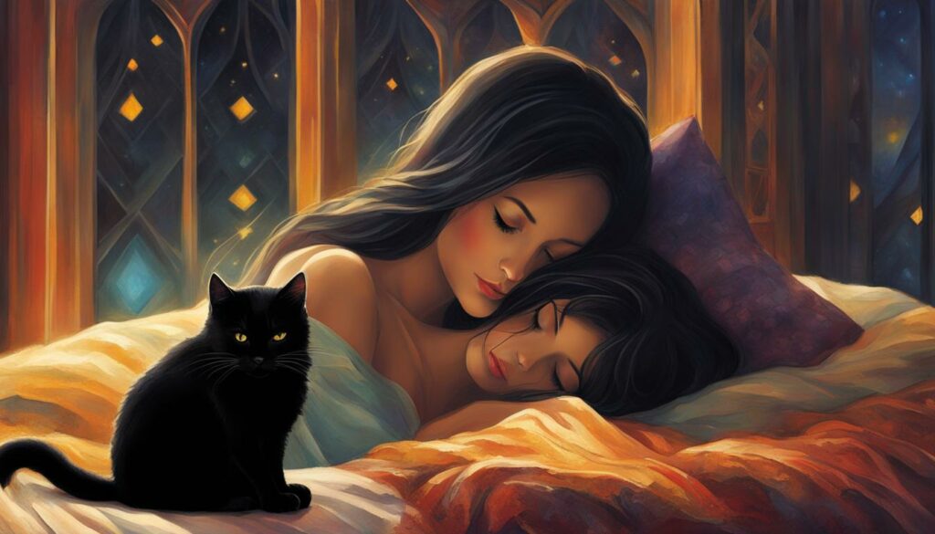 spiritual meaning of black cat cuddling dream